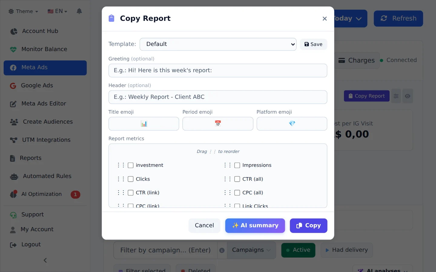 Open Copy Report