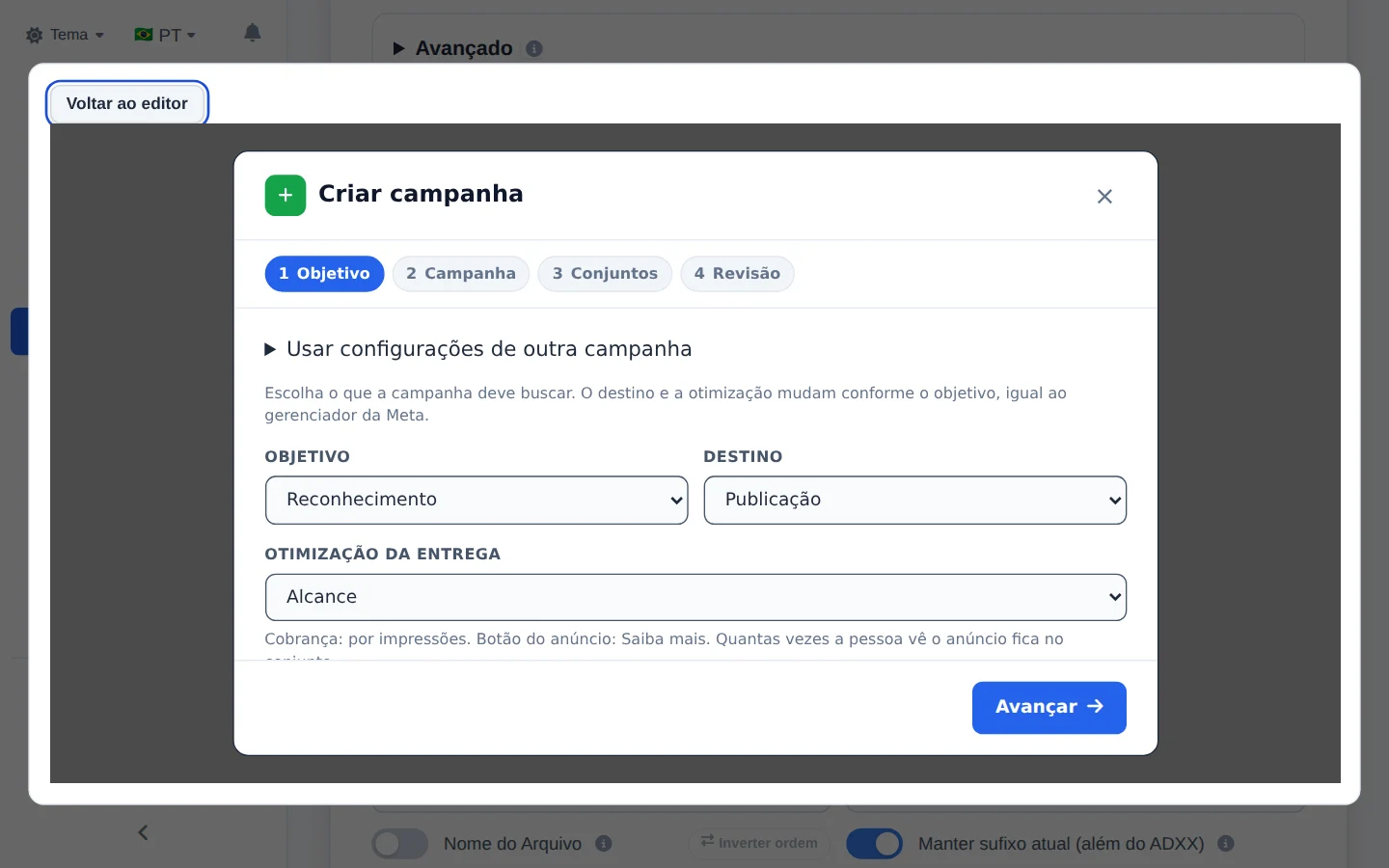Ou uma campanha nova