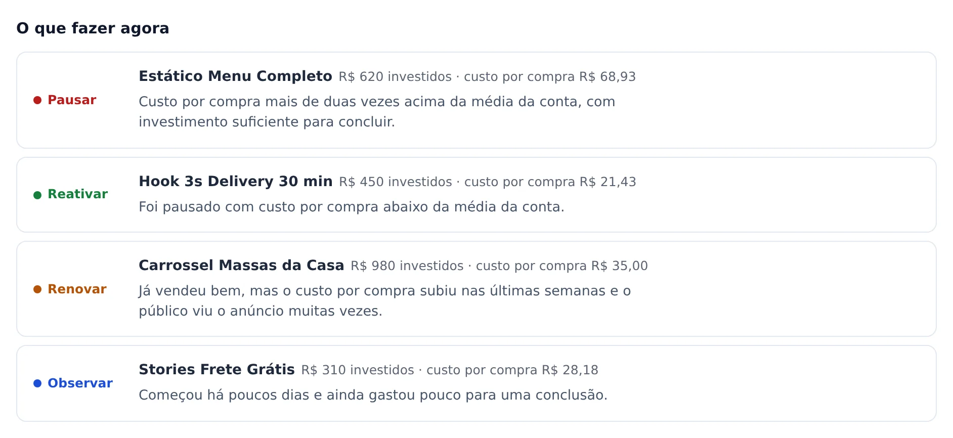 Veja o que fazer agora