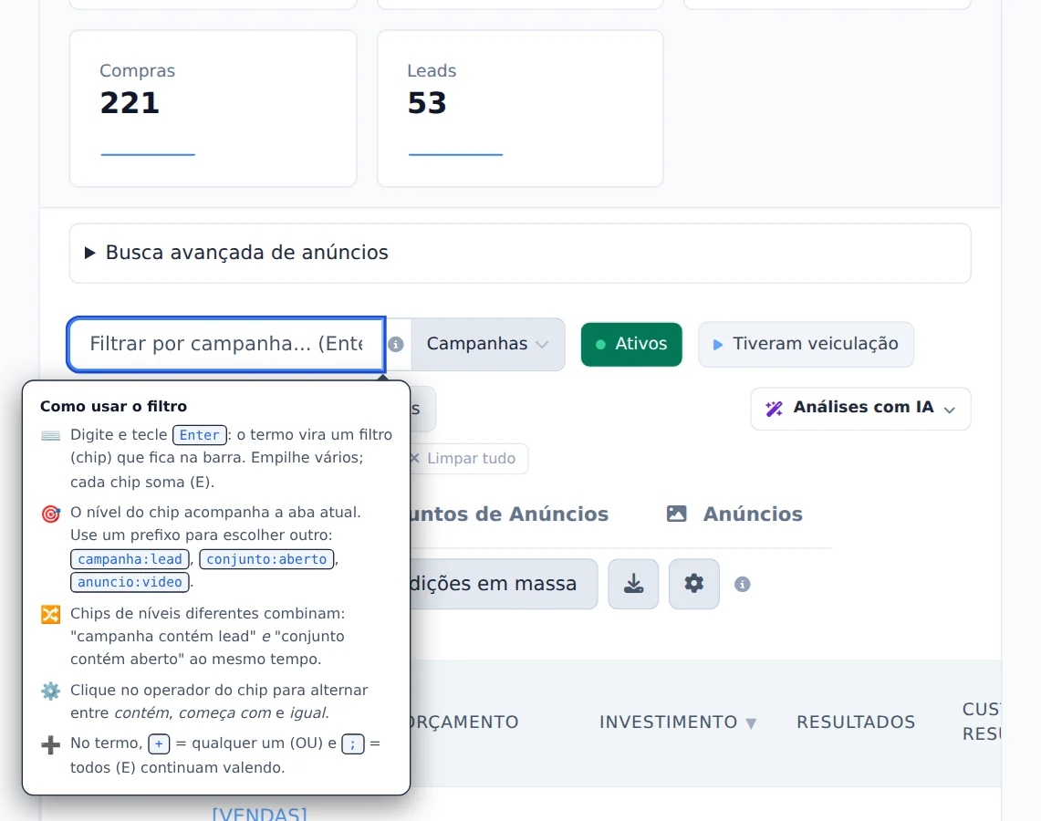 Encontre a campanha