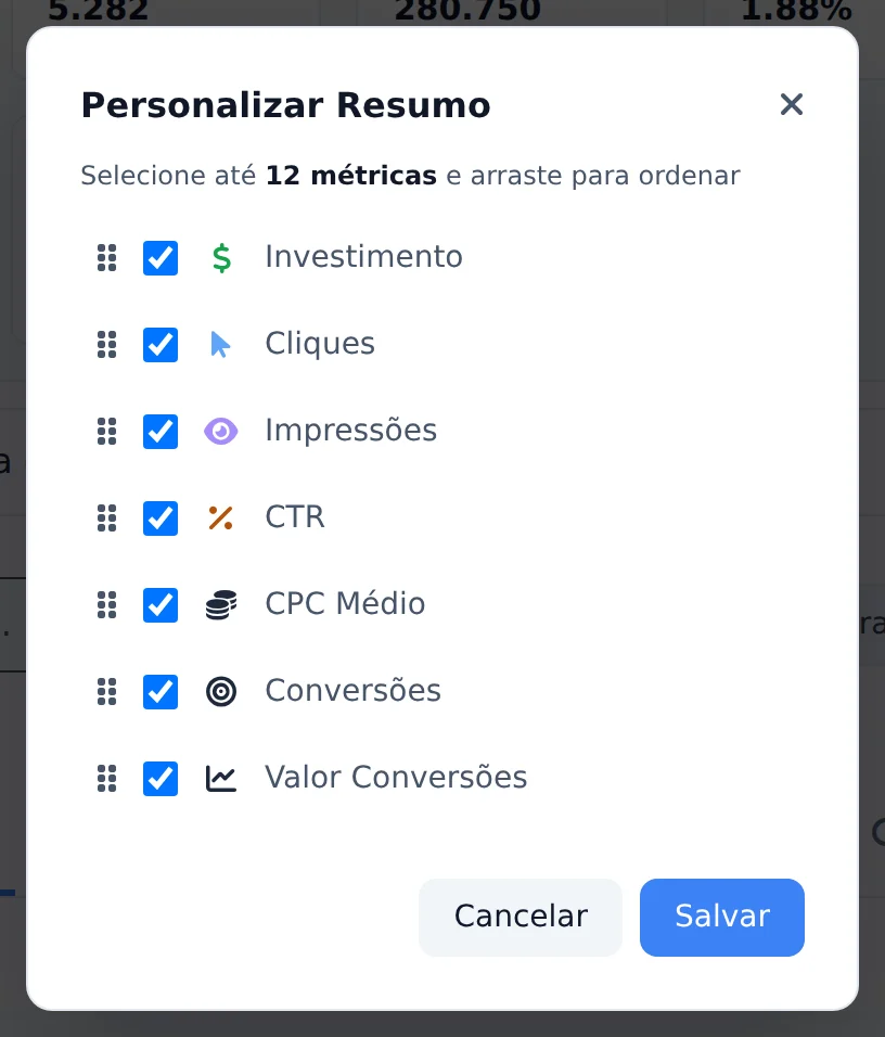 Escolha os cartões do resumo
