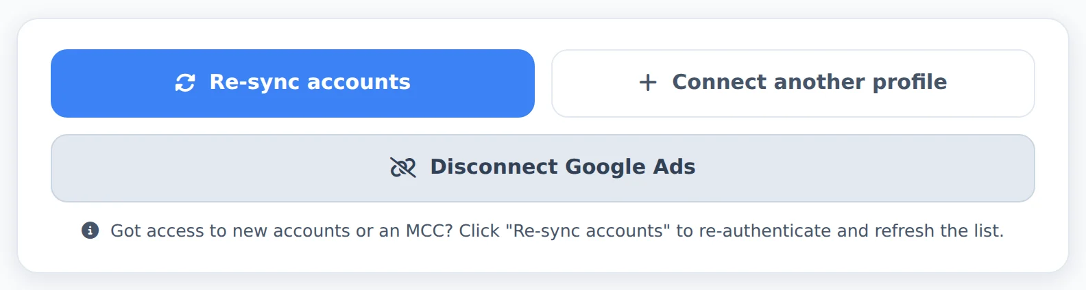 Re-sync when needed