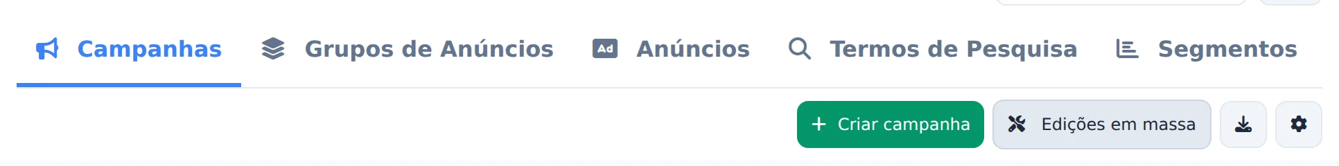 Abra Criar campanha