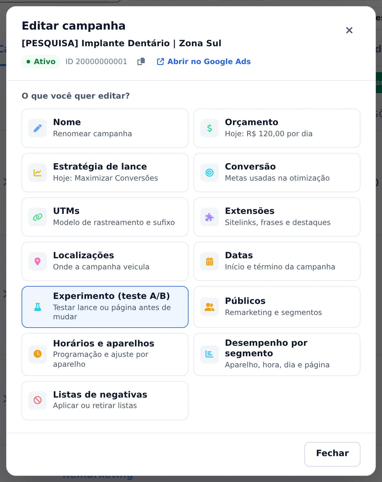 Ligue na campanha