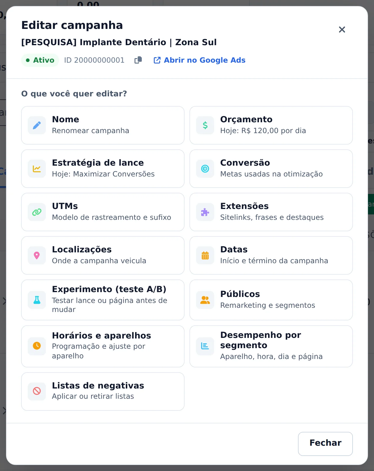 Escolha o que mudar