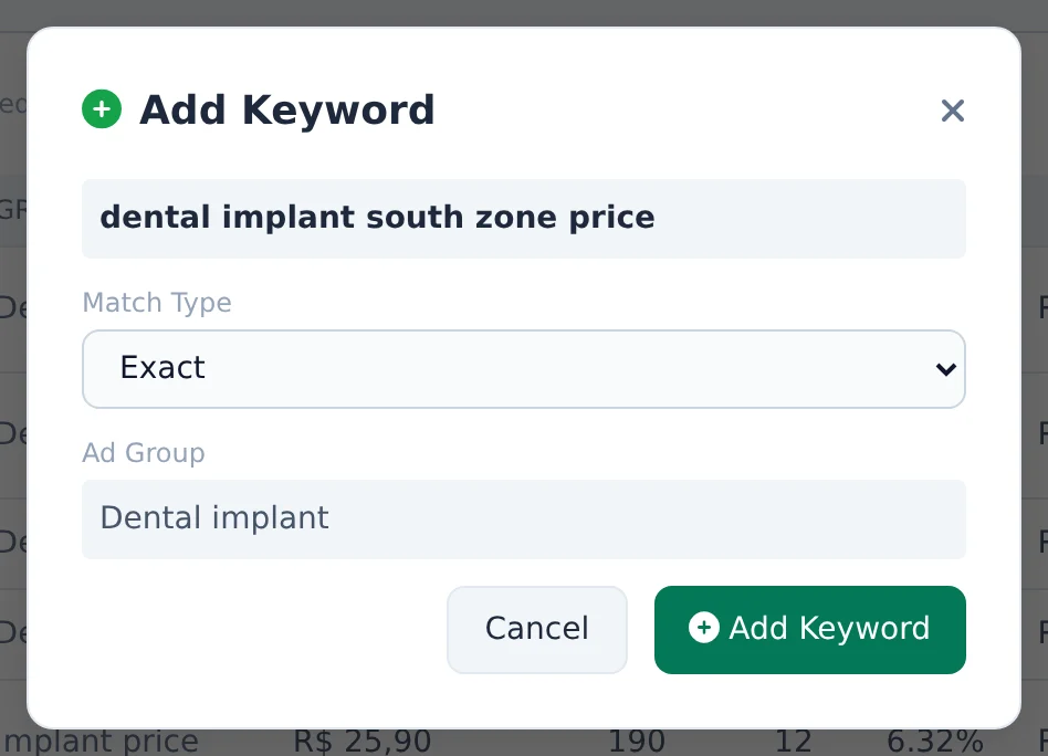 Add it as a keyword