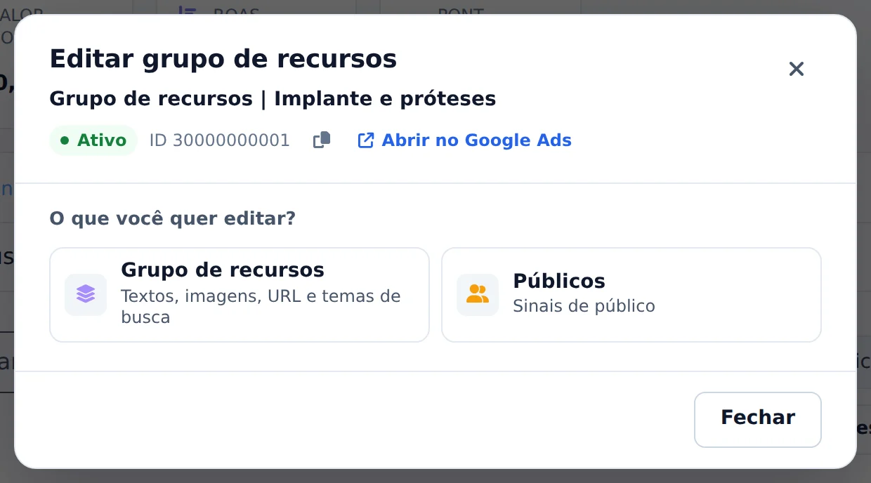 Escolha Grupo de recursos