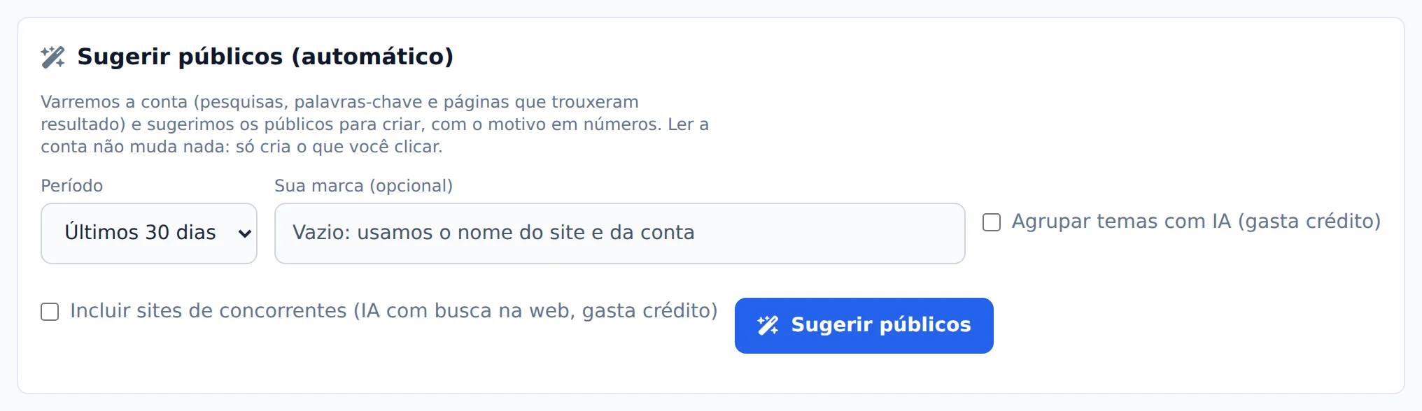Deixe o Ads Editor sugerir