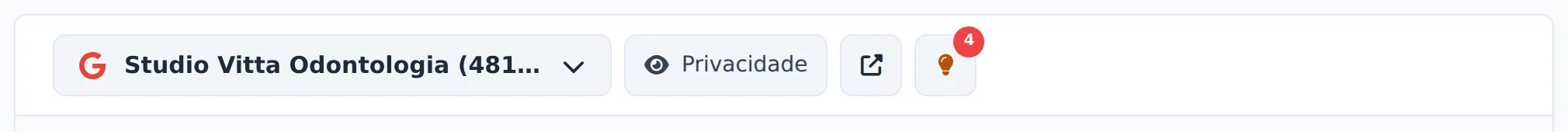 Abra as recomendações