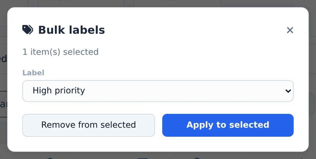 Organize with labels