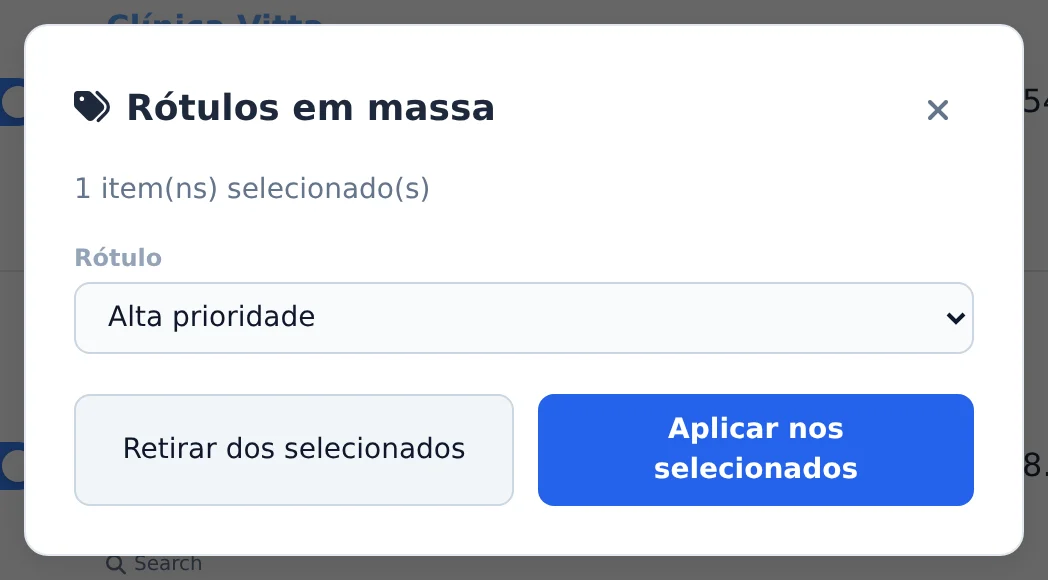 Organize com rótulos