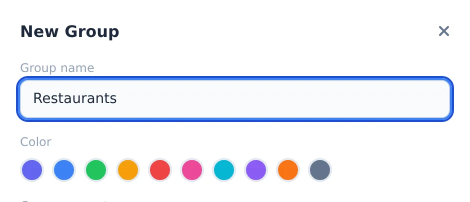 Create the group