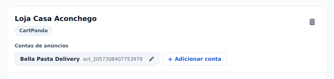 Contas e criação