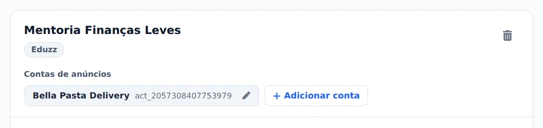 Contas e criação
