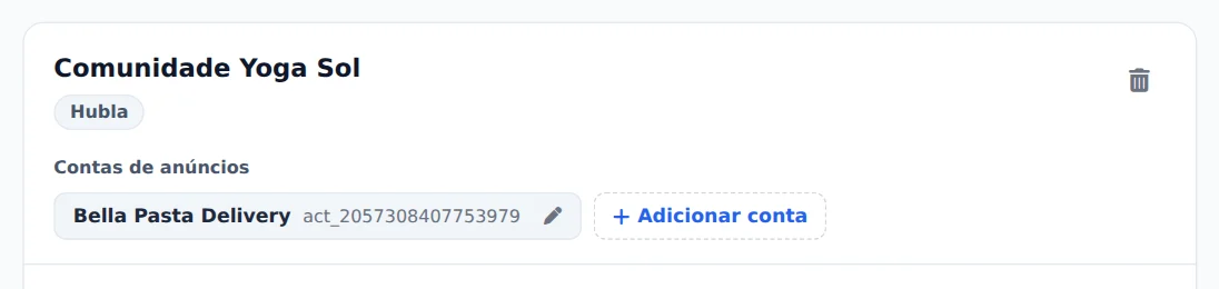 Contas e criação