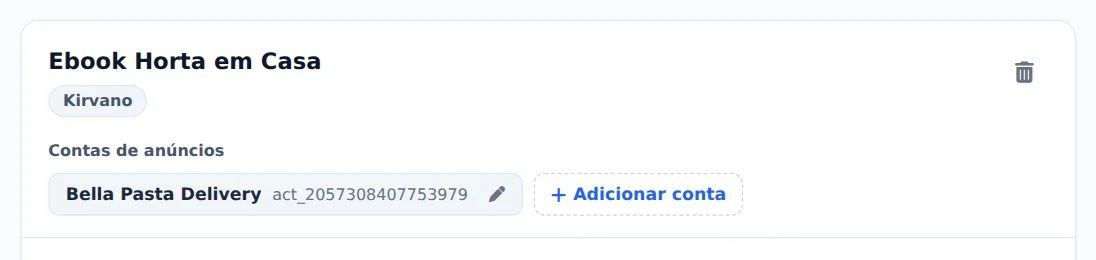 Contas e criação
