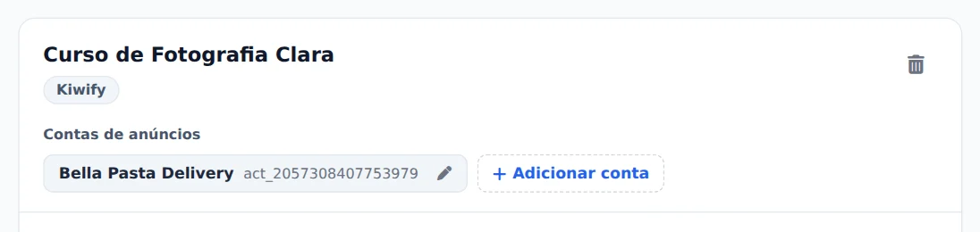Contas e criação