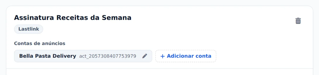 Contas e criação