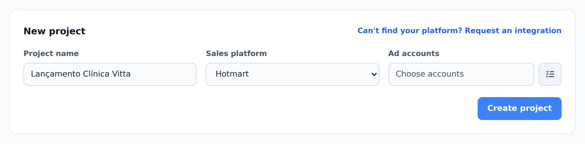 Create the project
