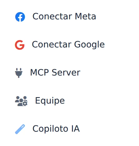 Conexões e equipe