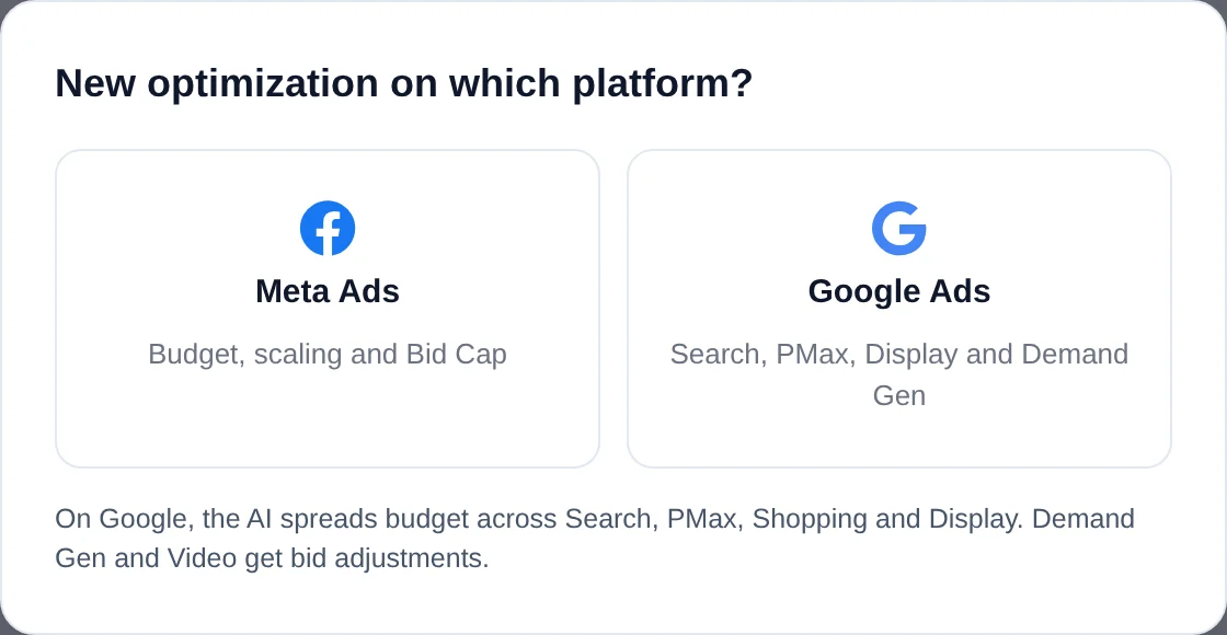 Pick the platform