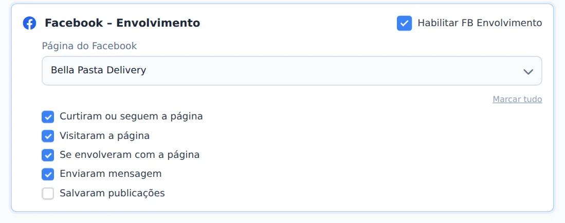 E a Página do Facebook