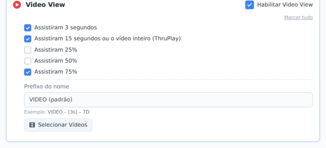 Ligue o Video View