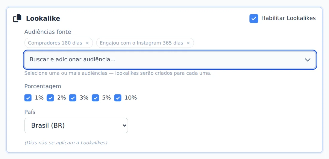Escolha as fontes