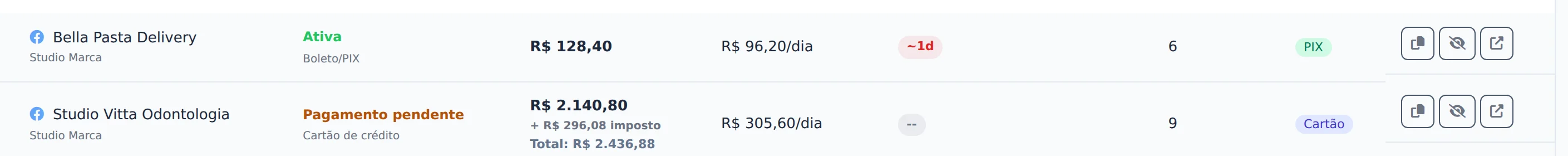 Avise o cliente