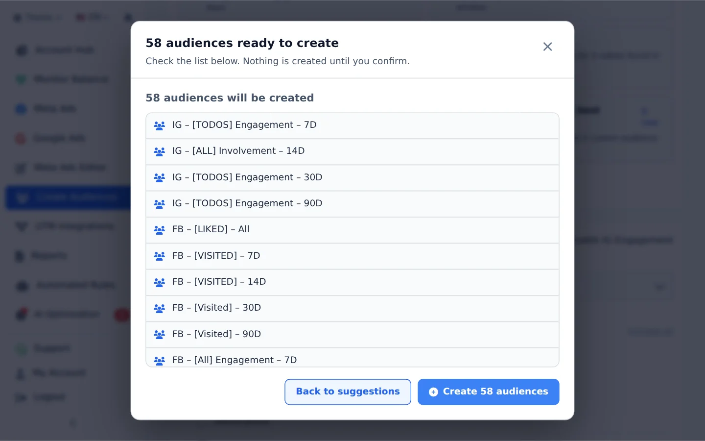 Review before creating
