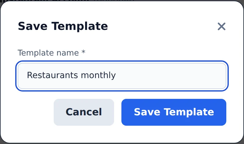Save your own template