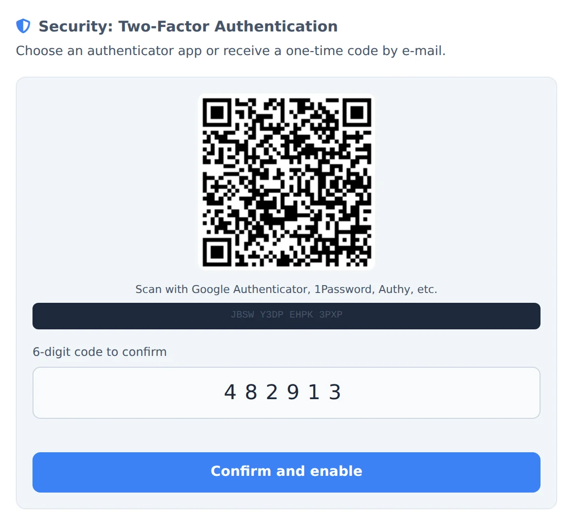 Scan the QR and confirm
